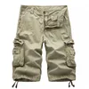 Taktisk kamouflage Camo Cargo Shorts Män Mäns Casual Man Loose Work Man Militär Kort Byxor 29-42 210806