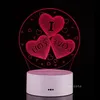 Hem Fjärrkontroll 16 Färg 3D Natt Ljus Touch Remotes Control Bedroom Bedside Lamp Holiday Gift Lights Smart Lightzc792