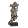 Accueil Chambre Nordic Abstract Sculpture Figurine Ornements Silence est d'or Bureau Décoration Accessoires Art moderne Résine Craf 210910