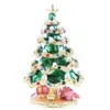 クリスマスツリーのトリンタボックス、ジュエリーオーガナイザー手描きのエナメルヴィンテージスタイル装飾的なヒンジのジュエリーボックス211014