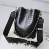 Dida Bear Krokodil Umhängetasche für Schulter Marke Designer Frauen Taschen Luxus Pu Leder Eimer Tasche Handtasche C1223