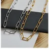 Chains Minimalist 316L Stainless Steel Chain Necklace Collar For Women High Quality 18 K Metal Gold Statement Jewelry Gifts263B
