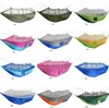 15 Colors 260*140cm Hammock With Mosquito Net Outdoor Parachute Hammocks Field Camping Tent Garden Camping Swing Hanging Bed ZC819