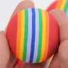 Cat Toys Diameter 35mm interesting Pet dog Toy Super cute Rainbow Ball Cartoon plush RH2036