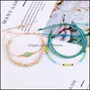 Charm Jewelrycharm Bracelets 4Pcs/Set Fashion Personality Bohemian Handwoven Rope Mticolor Bracelet Ladies Jewelry For Women Gift Wholesale
