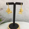 Orecchini Collana Mejewelry Fashion Style Italia Set di gioielli per banchetti con anello a forma di farfalla placcato oro