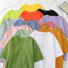 Spring Summer Women Candy T-Shirt Oversize Boyfriend Style Tops Perfect Basic Tees Render Unlined Upper Garment 210406