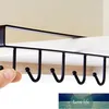 Hooks & Rails Black/White Iron 6 Cup Holder Hanging Kitchen Bathroom Cabinet Door Shelf Removed Storage Rack Hanger Organizer Decor1 Factory price expert desig