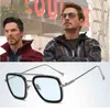 Tony Stark Flight 006 Style High Quality Sunglasses Men Square Aviation Brand Design Sun Glasses Oculos De Sol Uv400