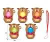 Wzór świąteczny bąbelek bąbelkowy muzyka pchnięcia bąbelek fidget sensory zabawka panda żaba zwierzęcy Zabawki dekompresyjne 3034759