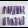 Arts and Arts Crafts Prezenty Home Gardennatural Tower Quartz Point Purple Obelisk Wand Healing Crystal 5cm 6 cm 7 cm Dowód 9100565