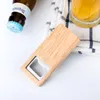 Ouvre-bouteille de bière en bois produits de barre manche en bois tire-bouchon ouvre-carré en acier inoxydable accessoires de cuisine cadeau de fête