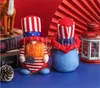 Articoli per feste Bambole americane senza volto Giorno dell'indipendenza patriottica Bambola nana Ornamenti scandinavi 4 luglio Home Desktop Decor DD117