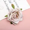 new 1pcs 7cm Artificial White Rose Silk Flower Heads For Wedding Decoration Diy Wreath Gift Box Scrapbooking Craft Fake EWA6049