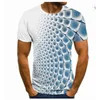 T-shirts 3D Mäns Kortärmad T-tröja Kläder Kvinnors Digital Utskrift True-Dimensional Casual Top