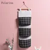 Storage Bags Polarina Fashionable Washable Hanging Bag Organizer With 3 Pocket And Key Hook