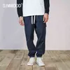 Simwood 2022春新特大弾性ウエスト貨物パンツ男性足首長さのズボンプラスサイズのブラン​​ドの服G220224