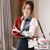 Women's Blouses & Shirts Spring Silk Fashion Women Satin Striped Long Sleeve Button Up Office Lady Shirt Plus Size XXXL Red Ladies Tops