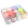 Nail Glitter 10g / Box 12 Färger Pulver Starter Kit Dipping för Manicure Tool Dip Pigment