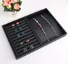 Black PU Leather Jewelry Pallet Necklace Tray for show Rings Bracelet Exhibition Jewelry Organizer Showcases