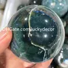 Healing Chakra Stones Geode Witch Crystal Decor Cuarzo Esfera Globo, Moss Agate Orb Pulido Natural Multicolor Calcedonia Gemstone Mineral Druzy Collectible Ball