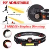 Headlamps Rechargeable 12000lm Powerful Headlight Xpe+cob Usb Headlamp Built-in Battery Head Light Waterproof Torch Camping Lamp