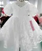 Sequins Flower Girl Dress Ball Gown Lace Performance First Birthday Evening Kids Clothes 1-13Y E142 210610