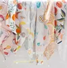 Infant Handkerchief Muslin Blanket Scarf Printing Double Layer Bamboo Fibre Gauze Bath Towel Urinal Pad Swaddling Blankets Bathroom Summer Breathe Thin WMQ1110