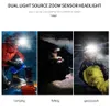 Strong Light Head Lamps Builtin Battery Waterproof Rotatable Zoom Magnet Push Switch Sensor XPG XPE COB LED 7 Modes Of Lighting