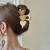 Korea Candy Color Love Heart Claw Clamps Duża Barrette Bath Ponytail Clip Kobiety Dziewczyny Akcesoria Do Włosów Prezent