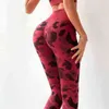 Chrleisure Leggings Mulheres Cintura Alta Camuflagem Leggins Push Up Sport Femme Calças Sem Emenda Leopard Imprimir 211215