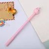 Creative Animal Fruit Gel Pen 0.5mm Black Stationery School Supplies Office Använd Kids Gifts 0304