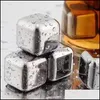 و Barware Kitchen ، Bar Bar Home Gardenstainless Steel Ice Cube Buckets Wooders Areblable Bchilling Stones for Whisky Wine ، حافظ على DR