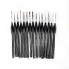 15 PZ Nail Gancio Linea Penna Set Triangolo Pole Miniature Detail Art Drawing Penne pennelli per pittura ad olio acquerello