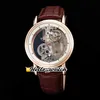Special Offer Watches Golden Bridge B113 0395 Automatic Transparent Mens Watch Rose Gold Case White Inner Leather Hello Watch257q