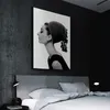Schwarz-Weiß-Wandkunst auf Leinwand, Gemälde, Porträt, Poster und Drucke, Audrey Hepburn, Mädchen, Wandbild für Wohnzimmerdekoration
