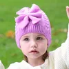 Winter infants beanie caps Toddler Kids Baby Girls Warm Crochet knitted Bow hats