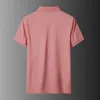 Sommar Polo T-shirt för män Polyester Casual Basic Mens Kläder Avstängning Krage Knapp Pikétröjor Hombrode Mode Kläder 4XL 210601
