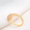 Amarelo 1.5 quilates para mulheres noivado de luxo Bizuteria Anillos Gemstone 14k ouro e anel de casamento de diamante