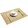 Mats Pads 6/4pcs Oro Tovaglietta Lavabile Tavolo Da Pranzo In PVC Set Tessuto Diagonale Telaio Teslin Panno Disco Ciotola Pad antiscivolo