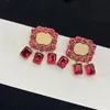 Crystal Earrings Red Designer Earrings For Women Gemstone Hoops G Earing Pendant Jewelry Love Luxury Studs Des Boucles Oreilles Hoop 2201132