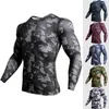 جديد اللياقة البدنية كامو تي شيرت الرجال ضغط قميص رياضية mma rashguard رجل رياضة ركض طماق جمنازيوم كمال الاجسام الجوارب 210409