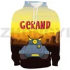 Moletons com capuz masculino World Of Tanks Moletom com capuz 3D Roupas masculinas Gerand Casual Fato de treino diário Feminino Pulôver estampado de anime Oversized Sweater