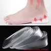 Sapatos de materiais 1 par transparente Gel Silicone Back Heel Almofadas palmilhas para saltos altos Mulheres Anti-Slip Dor relevo Sapato inserções Massager1