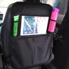 Bilarrangör Backseat Auto Kick Mat Storage Bag Tablet Stand Pouch Cup Holder Mesh Pocket Styling Seat Cover