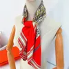 Scarves 90cm Luxury Twill Silk Scarf Shawl Women Saddle Hijab Bandana Handmade Curled Foulard Square Head Warps