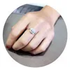 Longshine Fashion Dign Hearth Shape Luxury Shining Diamond Setting White Color Women Ring