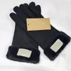 New Brand Design Faux Fur Style Gloves for Women Winter Outdoor Warm Five Fingers Artificial Leather Glove Wholesale WLL1189
