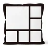 Nueva funda de almohada con impresión digital, fundas de almohada Sudoku con cuadrados en blanco y negro, funda de almohada DIY, funda de cojín para sofá EWB6785
