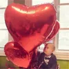 Partydekoration 20 Stück 75 cm großer rosa roter Herz-Riesenballon für Hochzeit Valentinstag Folie Helium aufblasbar1